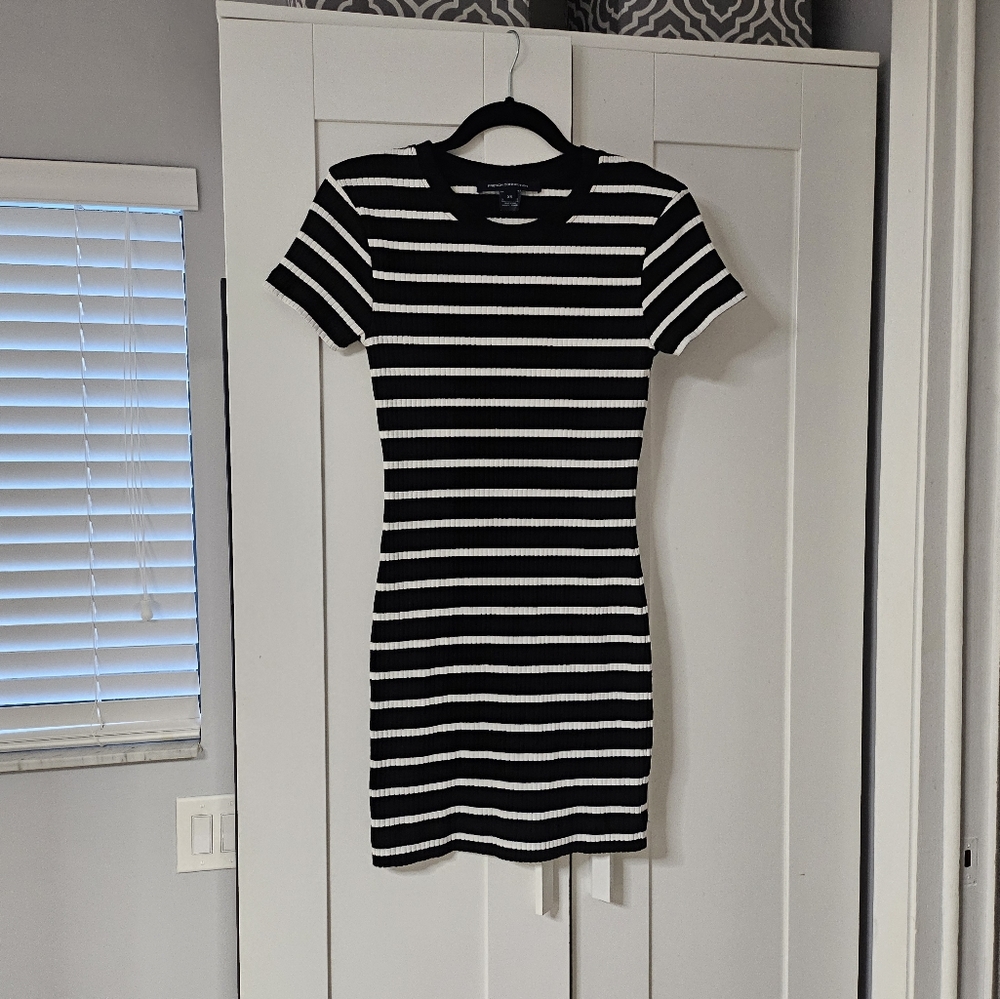 French Connection Black and White mini tshirt dress Size XS